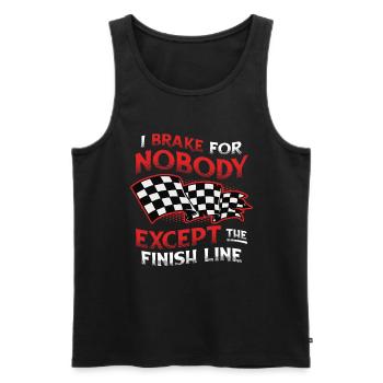 Ich Bremse Für Niemanden, außer Für Die Ziellinie - Männer Premium Bio Tank Top - Schwarz - Vorne - Michal (187cm)