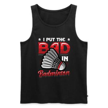 The Bath In Badminton - Men's Premium Organic Tank Top - black - Front - Michal (187cm)