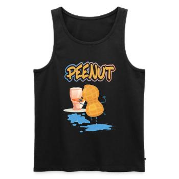 Peenut, funny peeing peanut - Men's Premium Organic Tank Top - black - Front - AI Model Male 178 light (178cm)
