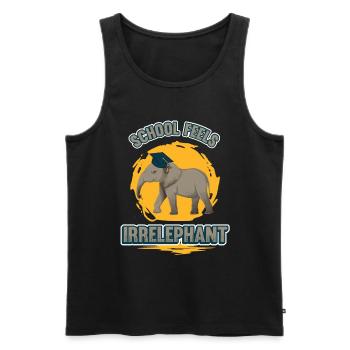 L’école se sent Irrelephant, anti-école - Débardeur bio Premium Homme - noir - Devant - Michal (187cm)