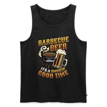 Griller - Débardeur bio Premium Homme - noir - Devant - Michal (187cm)