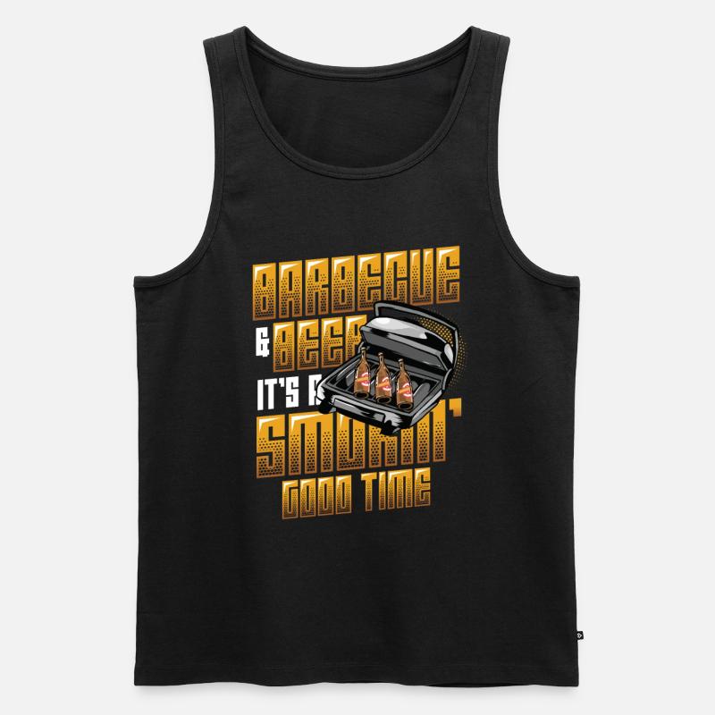 Grill - Männer Premium Bio Tank Top - Schwarz