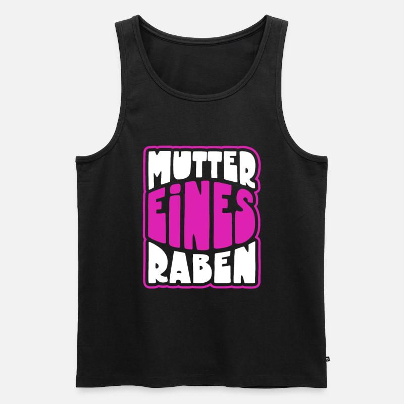 Mutter eines Raben - Rabenmutter - Männer Premium Bio Tank Top - Schwarz
