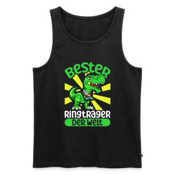 Bester Ringträger der Welt - Männer Premium Bio Tank Top - Schwarz - Vorne - Michal (187cm)