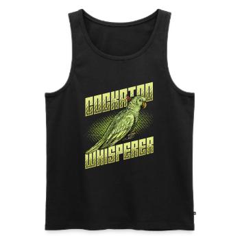 Cockatoo Whisperer, Cockatoo, Bird - Men's Premium Organic Tank Top - black - Front - Michal (187cm)