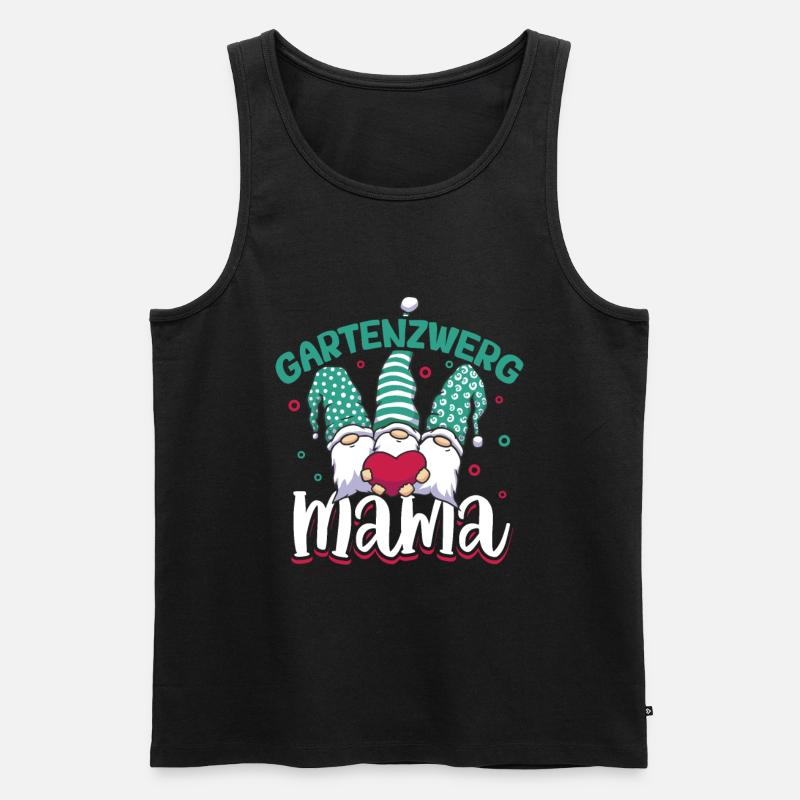 Gartenzwerg Mama - Männer Premium Bio Tank Top - Schwarz