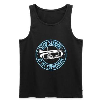 Starr nicht so auf mein Euphonium - Männer Premium Bio Tank Top - Schwarz - Vorne - AI Model Male 178 light (178cm)