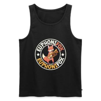 Euphonifox - Fox with euphonium - Men's Premium Organic Tank Top - black - Front - Michal (187cm)