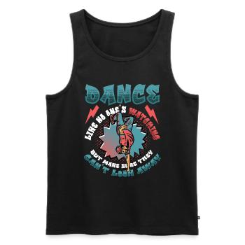 Danser comme si personne ne regardait la danse hip hop - Débardeur bio Premium Homme - noir - Devant - AI Model Male 178 light (178cm)