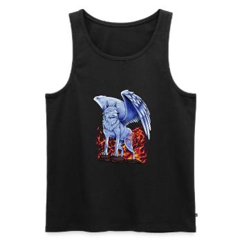 Slavic god Simargl - Men's Premium Organic Tank Top - black - Front - AI Model Male 178 light (178cm)