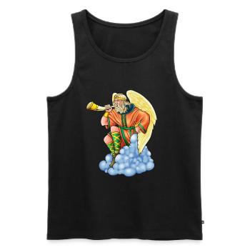 Slavic god Stribog - Men's Premium Organic Tank Top - black - Front - AI Model Male 178 light (178cm)
