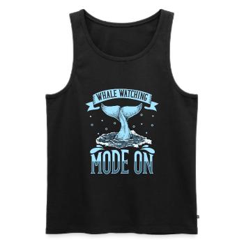Whale Watching Mode On - Walbeobachtung - Männer Premium Bio Tank Top - Schwarz - Vorne - Michal (187cm)