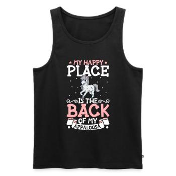 Mein Lieblingsplatz - Appaloosa - Männer Premium Bio Tank Top - Schwarz - Vorne - AI Model Male 178 light (178cm)