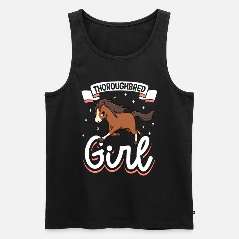 Thoroughbred Girl - Männer Premium Bio Tank Top - Schwarz