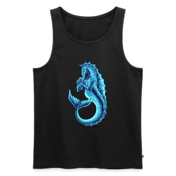 Scottish Mythology - Each Uisge - Men's Premium Organic Tank Top - black - Front - Michal (187cm)