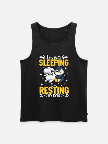 I don't sleep - Penguin - Men's Premium Organic Tank Top - black