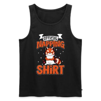 Chemise de sommeil officielle Red Panda - Débardeur bio Premium Homme - noir - Devant - Michal (187cm)