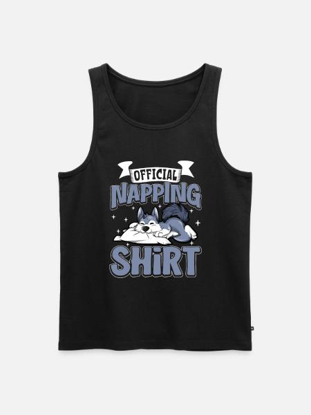 Official Sleep Shirt Wolf - Men's Premium Organic Tank Top - black
