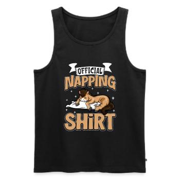 Offizielles Schlafshirt Pferd - Männer Premium Bio Tank Top - Schwarz - Vorne - AI Model Male 178 light (178cm)