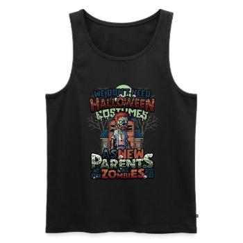 No Halloween costume, just Halloween for parents - Men's Premium Organic Tank Top - black - Front - Michal (187cm)