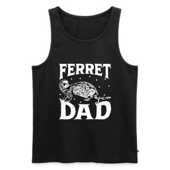 Frettchenbesitzer - Frettchen Papa - Männer Premium Bio Tank Top - Schwarz - Vorne - AI Model Male 178 light (178cm)