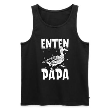 Entenliebhaber - Enten Papa - Männer Premium Bio Tank Top - Schwarz - Vorne - Michal (187cm)