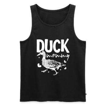 Propriétaire de canard - maman canard - Débardeur bio Premium Homme - noir - Devant - AI Model Male 178 light (178cm)