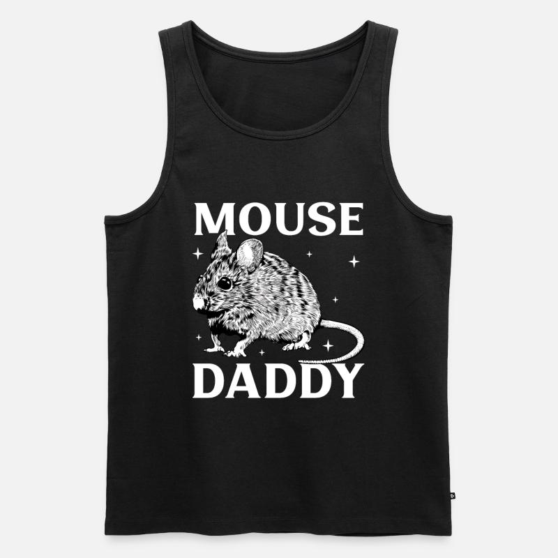 Mäusebesitzer - Mäuse Papa - Männer Premium Bio Tank Top - Schwarz