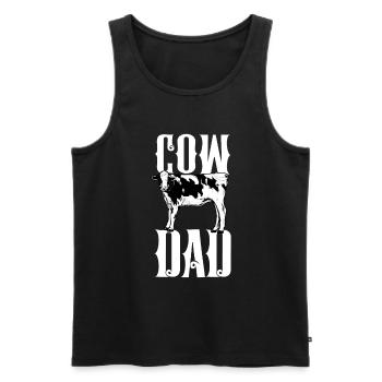 Cow owner - cow dad - Men's Premium Organic Tank Top - black - Front - Michal (187cm)