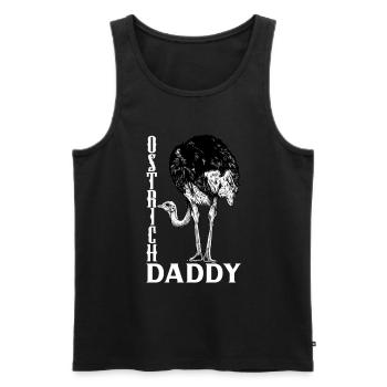 Straußenbesitzer - Straußen Papa - Männer Premium Bio Tank Top - Schwarz - Vorne - AI Model Male 178 light (178cm)