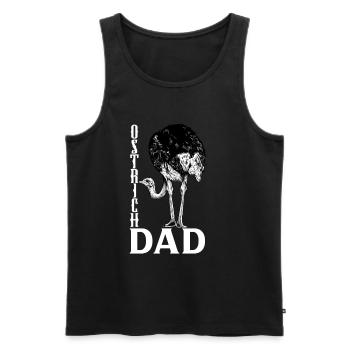 Straußenbesitzer - Straußen Papa - Männer Premium Bio Tank Top - Schwarz - Vorne - AI Model Male 178 light (178cm)