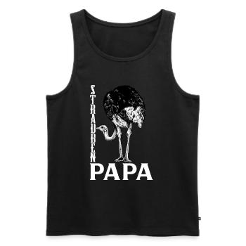 Straußenliebhaber - Straußen Papa - Männer Premium Bio Tank Top - Schwarz - Vorne - AI Model Male 178 light (178cm)