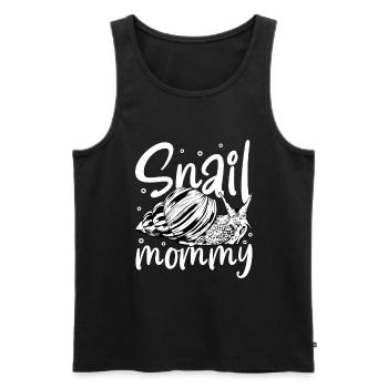 Snail owner - snail mom - Men's Premium Organic Tank Top - black - Front - AI Model Male 178 light (178cm)