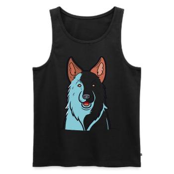 Niedliches Hundedesign für Hundebesitzer - Männer Premium Bio Tank Top - Schwarz - Vorne - AI Model Male 178 light (178cm)