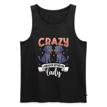 Crazy Labrador Retriever Lady - Labrador Retriever - Männer Premium Bio Tank Top - Schwarz - Vorne - Michal (187cm)