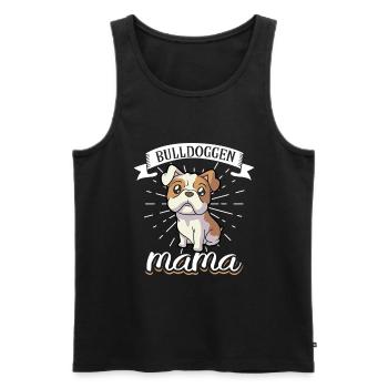 Bulldoggen Mama - Bulldogge - Männer Premium Bio Tank Top - Schwarz - Vorne - Michal (187cm)