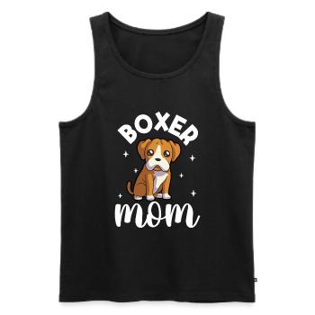 Boxer Maman - Boxeur - Débardeur bio Premium Homme - noir - Devant - AI Model Male 178 light (178cm)
