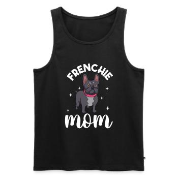 Frenchie Mom - Bouledogue français - Débardeur bio Premium Homme - noir - Devant - AI Model Male 178 light (178cm)