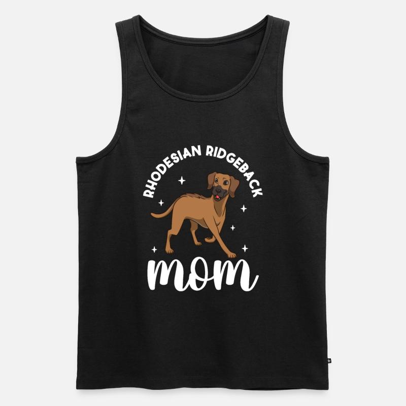 Rhodesian Ridgeback Mom - Rhodesian Ridgeback - Männer Premium Bio Tank Top - Schwarz