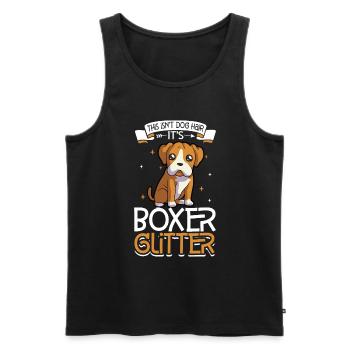 Boxer Glitter - Men's Premium Organic Tank Top - black - Front - AI Model Male 178 light (178cm)