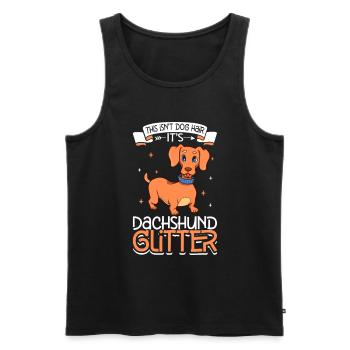 Dachshund Glitter - Men's Premium Organic Tank Top - black - Front - AI Model Male 178 light (178cm)