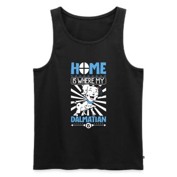 Home is where my Dalmatian is - Dalmatiner - Men's Premium Organic Tank Top - black - Front - Michal (187cm)