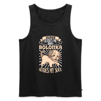 Jésus et ma Bolonka Zwetna - Débardeur bio Premium Homme - noir - Devant - Michal (187cm)