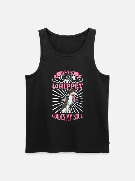 Jesus and My Whippet - Men's Premium Organic Tank Top - black