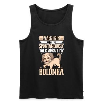 Bolonka Zwetna Amoureux - Débardeur bio Premium Homme - noir - Devant - Michal (187cm)