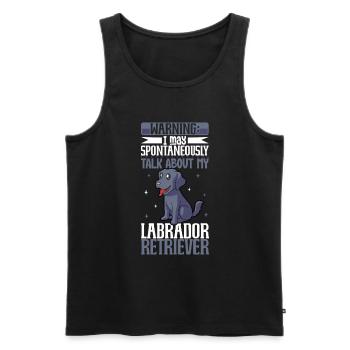 Labrador Retriever Lover - Men's Premium Organic Tank Top - black - Front - Michal (187cm)