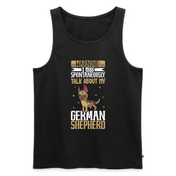 Amoureux du berger allemand - Débardeur bio Premium Homme - noir - Devant - Michal (187cm)