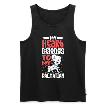 Dog Love - Dalmatiens - Débardeur bio Premium Homme - noir - Devant - Michal (187cm)