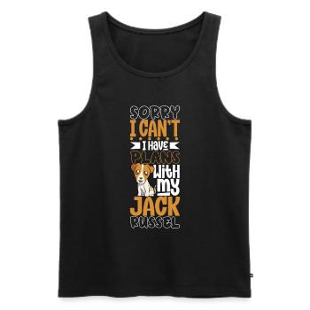 Pläne mit meinem Jack Russel Terrier - Männer Premium Bio Tank Top - Schwarz - Vorne - Michal (187cm)