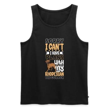 Pläne mit meinem Rhodesian Ridgeback - Männer Premium Bio Tank Top - Schwarz - Vorne - Michal (187cm)